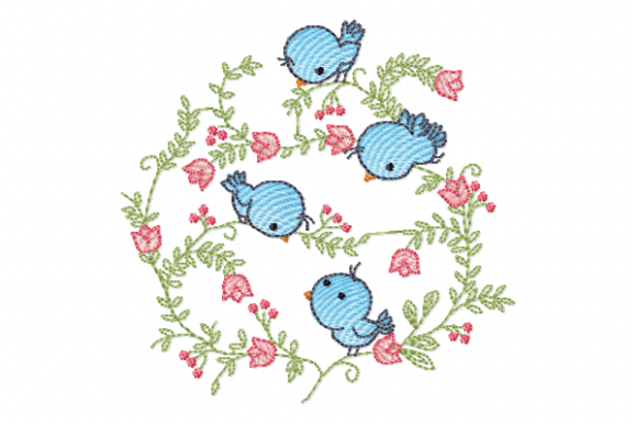 Blue Birds Embroidery Design Review
