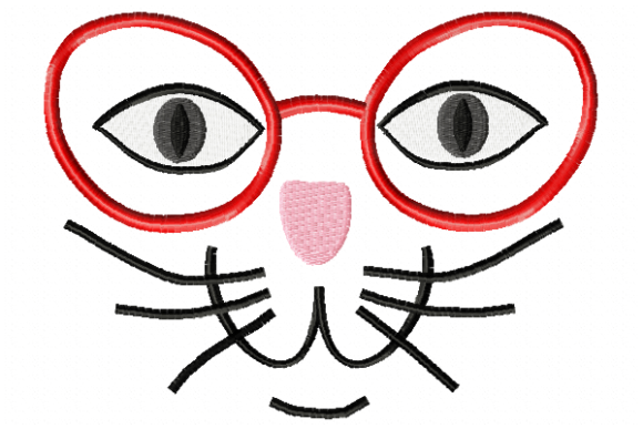 Cat Face with Glasses Embroidery Review