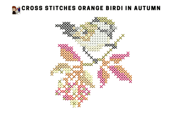 Cross Stitch Orange Bird in Autumn Review