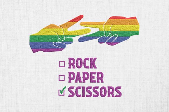 Rock Paper Scissors Lesbian Pride LGBT